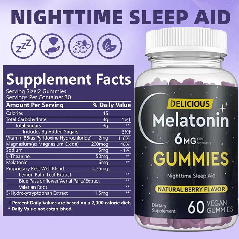 Sleep Aid Melatonin Gummy for Insomnia Improves Sleep Melatonin Gummy Sleep Aid 60 Counts