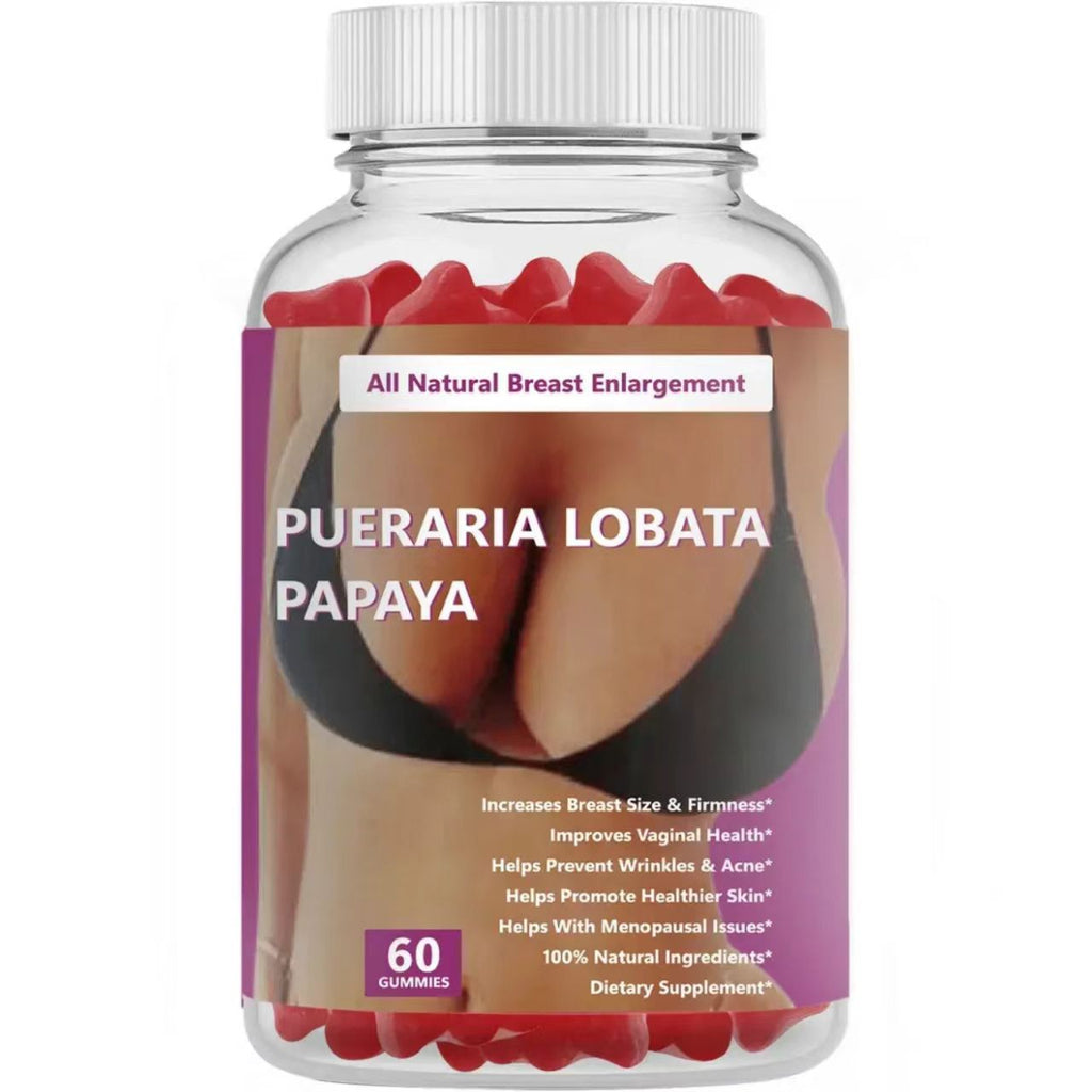 Kudzu and Papaya Soft Candy for Women's Breast Enhancement, Natural Breast Enlargement and Shaping, 60 Pills